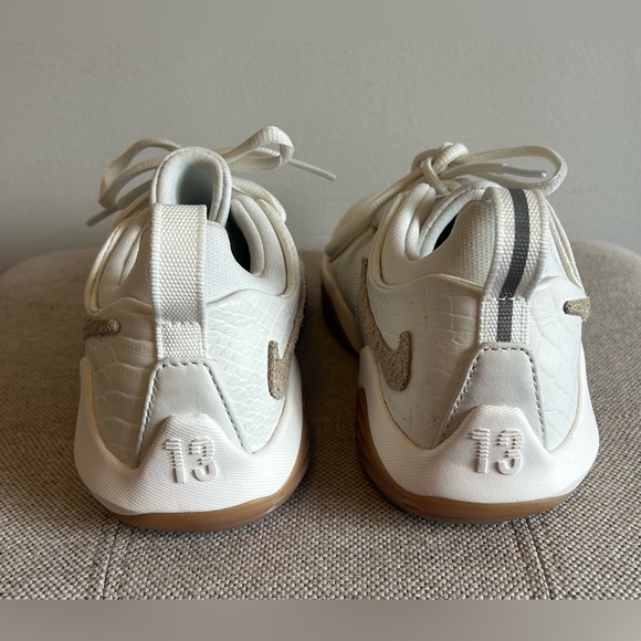 Nike PG 1 Paul George Basketball Sneakers Shoes Youth 4 White Oatmeal 880304-110 - Picture 8 of 13